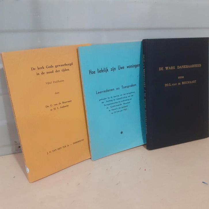 Nr. 831 Ds. G. van de Breevaart (OGG) diverse boeken, Boeken, Godsdienst en Theologie, Gelezen, Christendom | Protestants, Ophalen of Verzenden