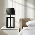 Tafellamp van staal met luxe uitstraling voor op tafeltje, Nieuw, Ophalen of Verzenden, Metaal, Minder dan 50 cm