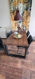 Industriële eethoek, Huis en Inrichting, Ophalen, Gebruikt, Rechthoekig, 50 tot 100 cm