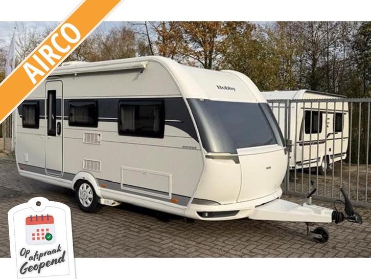 Hobby Ontour 460 DL Incl. Airco Mover Luifel, Caravans en Kamperen, Caravans, Bedrijf, tot en met 3, Treinzit, Hobby, 2 aparte bedden