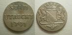 Utrecht Stad Duit zilver 1791 - zeldzaam, Postzegels en Munten, Vóór koninkrijk, Zilver, Ophalen of Verzenden, Losse munt