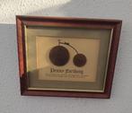 Ingelijst Penny Farthing munt, decoratief., Ophalen