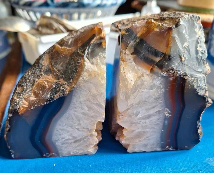 Agaat Geslepen Boekensteunen, Huis en Inrichting, Woonaccessoires | Overige, Nieuw, Ophalen of Verzenden