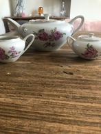 Vintage Theeservies met Rozenmotief, Gebruikt, Ophalen of Verzenden, Overige stijlen, Porselein