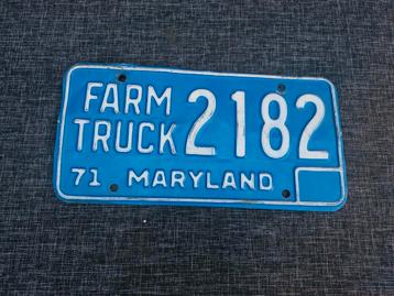 Kentekenplaat Maryland USA FARM TRUCK nummerbord Nummerplaat beschikbaar voor biedingen
