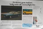 Poster - de nieuwe grote Audi 100, 70er jaren, Deurposter of groter, Rechthoekig Liggend, Ophalen of Verzenden, Zo goed als nieuw