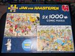 Jan van Haasteren 2x1000 puzzel - Compleet met poster, Hobby en Vrije tijd, Denksport en Puzzels, Ophalen of Verzenden, Meer dan 1500 stukjes
