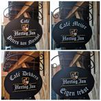 Dubbelzijdig HERTOG JAN UITHANGBORD met eigen naam/tekst, Verzamelen, Biermerken, Ophalen of Verzenden, Nieuw, Reclamebord, Plaat of Schild