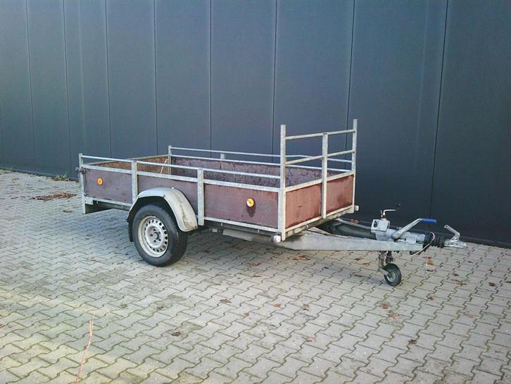 Hapert geremde enkelasser. 1350 kg. Afm: 250 x 130 cm, Auto diversen, Aanhangers en Bagagewagens, Gebruikt, Ophalen