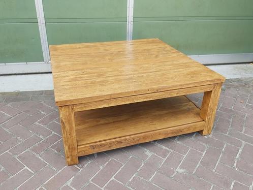 Salontafel teakhout AnTeak 100x100cm, Huis en Inrichting, Tafels | Salontafels, Gebruikt, Minder dan 50 cm, 50 tot 100 cm, 100 tot 150 cm