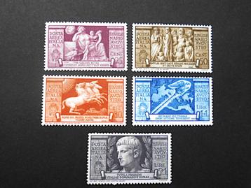Italie : Luchtpostzegels Yv 102/6 Keizer Augustus (1937)