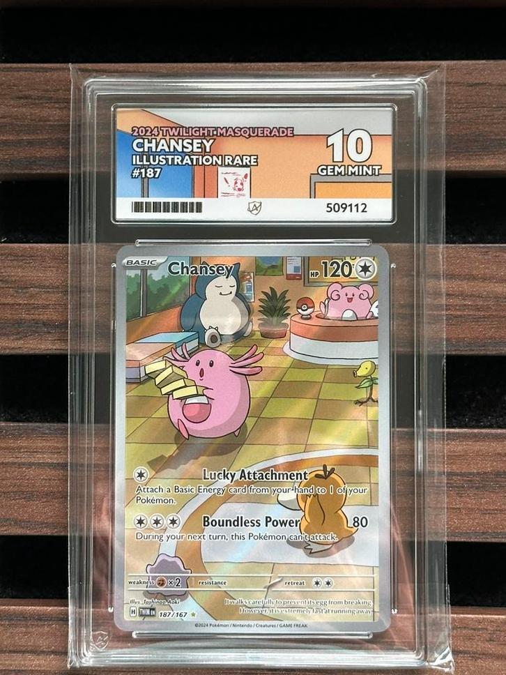 Pokémon Chansey #187 2024 ACE 10, Hobby en Vrije tijd, Verzamelkaartspellen | Pokémon, Nieuw, Losse kaart, Ophalen of Verzenden