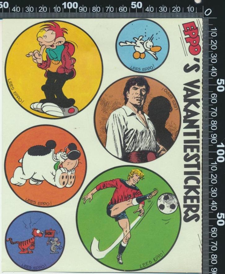 Sticker: Eppo - Vakantiestickers (2), Verzamelen, Stickers, Zo goed als nieuw, Strip of Tekenfilm, Verzenden