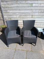 2 tuinstoelen zo goed als nieuw met kussens, Ophalen, Zo goed als nieuw