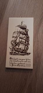 Tekstbordje met Schip en Bijbeltekst, Ophalen of Verzenden