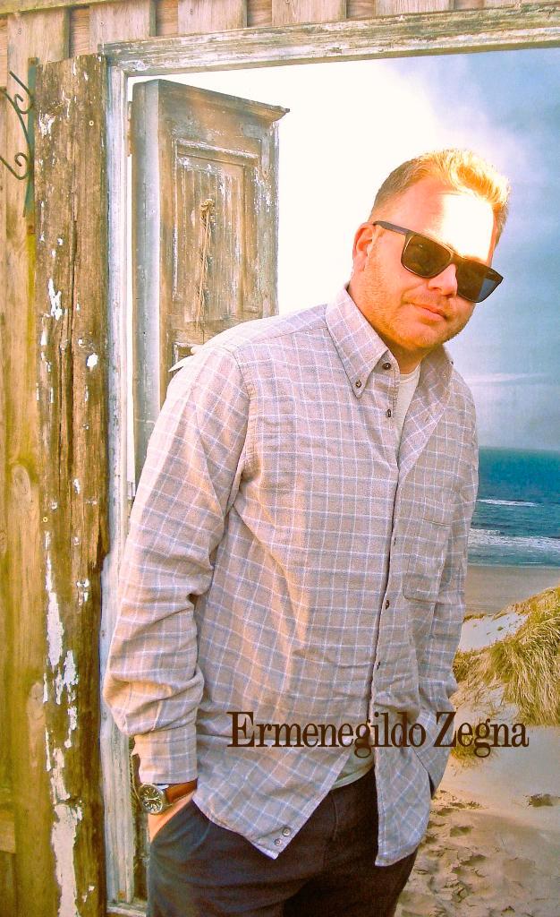 ERMENEGILDO ZEGNA 😎 flanellen overhemd mt IV L, Kleding | Heren, Overhemden, Zo goed als nieuw, Halswijdte 41/42 (L), Beige, Verzenden