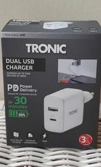 Tronic Dual USB snel charger met USB A en C., Nieuw, Ophalen