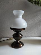 Messing schemerlampje, Huis en Inrichting, Ophalen, Zo goed als nieuw, Glas, Minder dan 50 cm