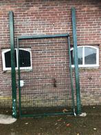 Looppoort/draaihek groen gecoat, Tuin en Terras, Tuinhekken en Hekwerk, Ophalen, Gebruikt, IJzer, Overige typen