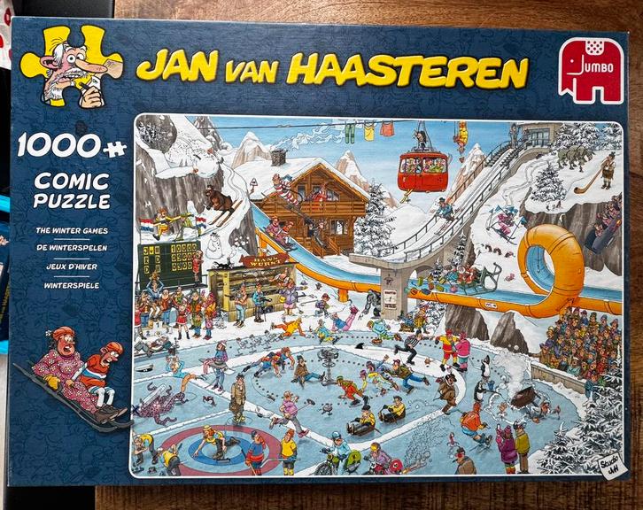 Puzzle Jan van Haasteren De Winterspelen, Hobby en Vrije tijd, Denksport en Puzzels, Zo goed als nieuw, Legpuzzel, 500 t/m 1500 stukjes
