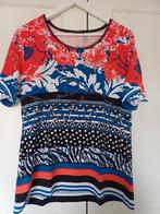 Gerry Weber shirt blauw/ rood mooie patroon maat 44., Blauw, Maat 42/44 (L), Ophalen of Verzenden, Zo goed als nieuw