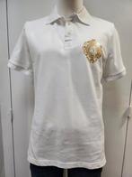 Versace Coutoure polo maat M gouden logo, Kleding | Heren, Nieuw, Ophalen of Verzenden, Maat 56/58 (XL), Wit