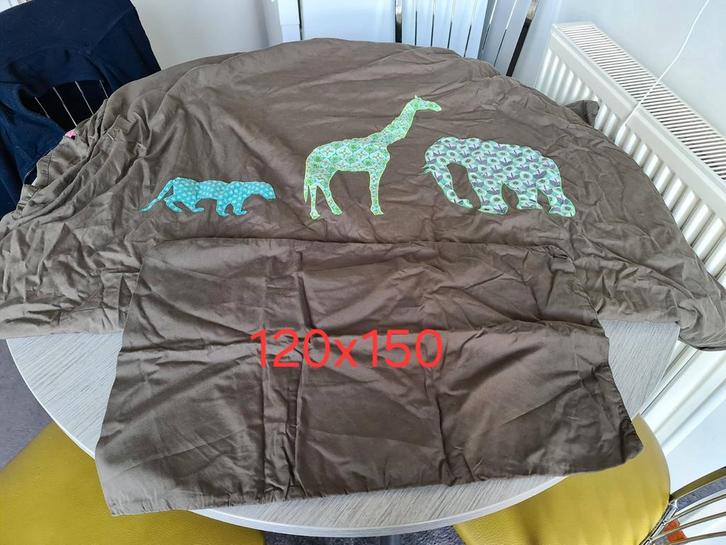 Peuterdekbed 120x150 jungle olifant merk taftan, Kinderen en Baby's, Kinderkamer | Beddengoed, Zo goed als nieuw, Dekbedovertrek