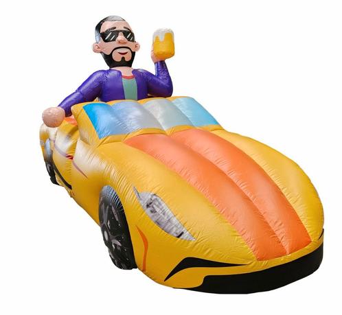 Te koop mooie nieuwe abraham man in cabrio 2,5 meter, Hobby en Vrije tijd, Feestartikelen | Verhuur, Nieuw, Verjaardag, Ophalen of Verzenden