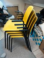 4 Ikea Lidas stoelen geel, Ophalen, Kunststof, Twee, Overige kleuren
