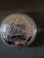 10 oz zilveren munt Joris en de Draak, Ophalen of Verzenden, Overige landen, Losse munt, Zilver