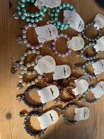 18 Paar Parel Armbanden met Bedel, Overige materialen, Overige kleuren, Nieuw, Ophalen of Verzenden