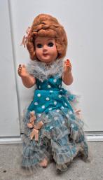 Vintage Pop met Blauwe Jurk, Ophalen of Verzenden, Gebruikt, Pop