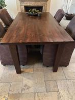 Houten tafel, gratis of te halen, Huis en Inrichting, Tafels | Eettafels, Ophalen, Gebruikt, 50 tot 100 cm, Vijf personen of meer