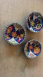 3 kleine schaaltjes - nieuw Afkomstig uit Marokko, Porselein of Keramiek, Schaal, Rond, Nieuw