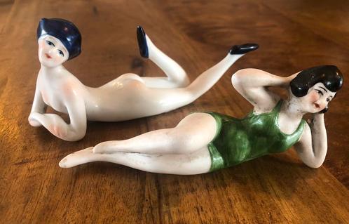 Porselein/ bisquit / Art Deco  Pin Up beeldjes, Antiek en Kunst, Antiek | Keramiek en Aardewerk, Ophalen of Verzenden