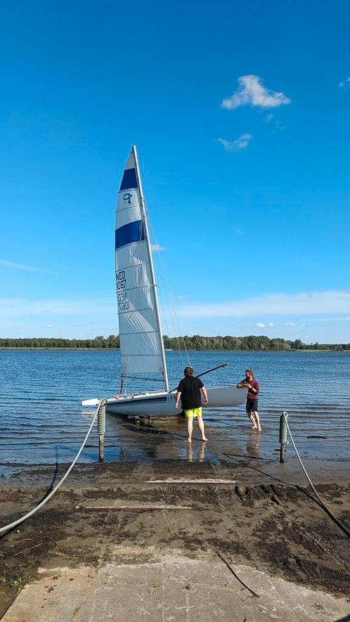 Prindle 19 met zeilen, trailer en cat-trax, Watersport en Boten, Catamarans, Gebruikt, Overige brandstoffen, Ophalen