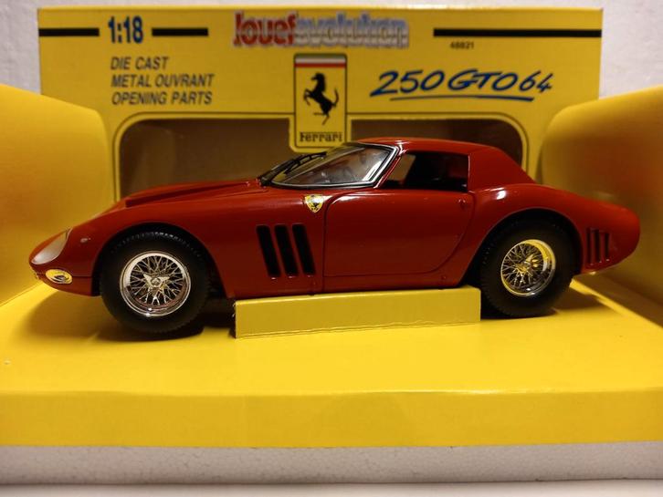 Ferrari 250 GTO rood 1964 Jouef Revell metal 1:18 KRD, Hobby en Vrije tijd, Modelauto's | 1:18, Zo goed als nieuw, Auto, Revell