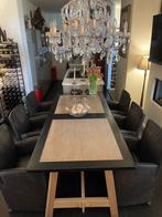 EETTAFEL Eichholtz Hillcrest - rustiek eiken tafel, Huis en Inrichting, Tafels | Eettafels, Ophalen, Gebruikt, 200 cm of meer