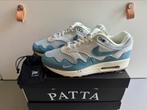 Nike Air Max 1 Patta Wave Aqua Noise 43, Kleding | Heren, Schoenen, Ophalen of Verzenden, Nieuw, Blauw