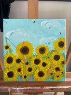 Schilderij 30x30 bloemen, Verzenden