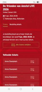 Kaarten Vrienden van Amstel Live (staan plaatsen), Tickets en Kaartjes, Drie personen of meer