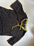 Blouse Eksept nieuwstaat met sjaal detail zwart met geel S, Ophalen of Verzenden, Zo goed als nieuw, Zwart