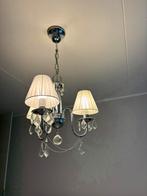 Kroonluchter hanglamp zilver wit, Ophalen, Zo goed als nieuw, Metaal