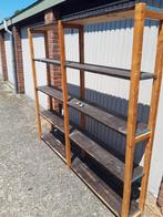 Dubbele Lundia vintage stelling dikke staanders en planken., Ophalen, Gebruikt