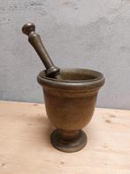 Grote bronzen vijzel., Antiek en Kunst, Antiek | Koper en Brons, Ophalen of Verzenden, Brons