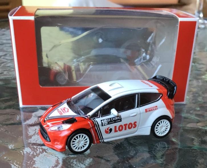 3 inch Norev Minijet Ford Fiesta WRC Lotos, Hobby en Vrije tijd, Modelauto's | Overige schalen, Nieuw, Ophalen of Verzenden