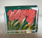 Vintage Iittala Paperweight Red Tulips H.Liukko-Sundström, Antiek en Kunst, Antiek | Glas en Kristal, Ophalen of Verzenden