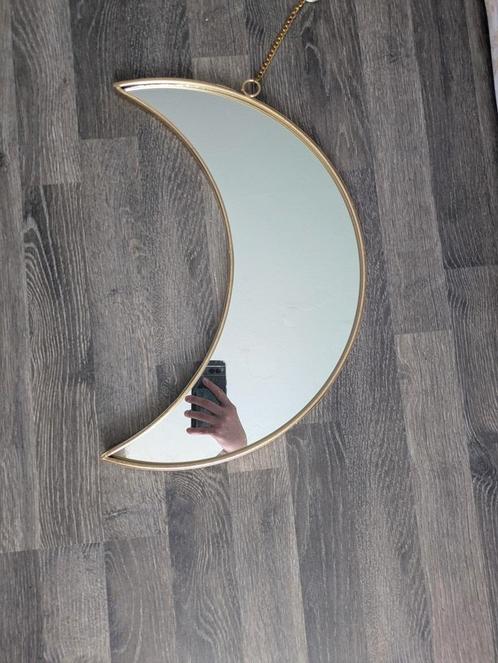 Kleurrijke spiegel met manen-design, Huis en Inrichting, Woonaccessoires | Spiegels, Zo goed als nieuw, Minder dan 50 cm, Minder dan 100 cm
