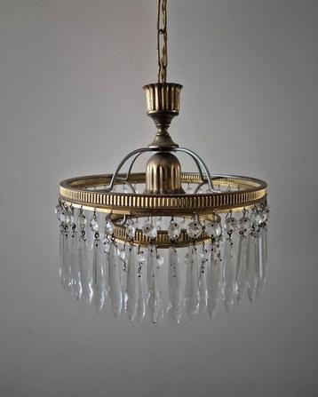 Antieke vintage kristallen kroonluchter pegels druppels beschikbaar voor biedingen