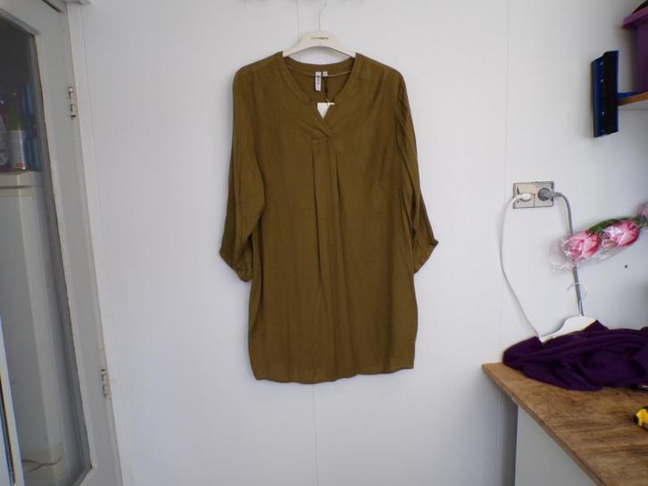 Groen tuniek Ciso ingeweven stipje maat 50 nieuw!, Kleding | Dames, Grote Maten, Nieuw, Blouse of Tuniek, Groen, Verzenden